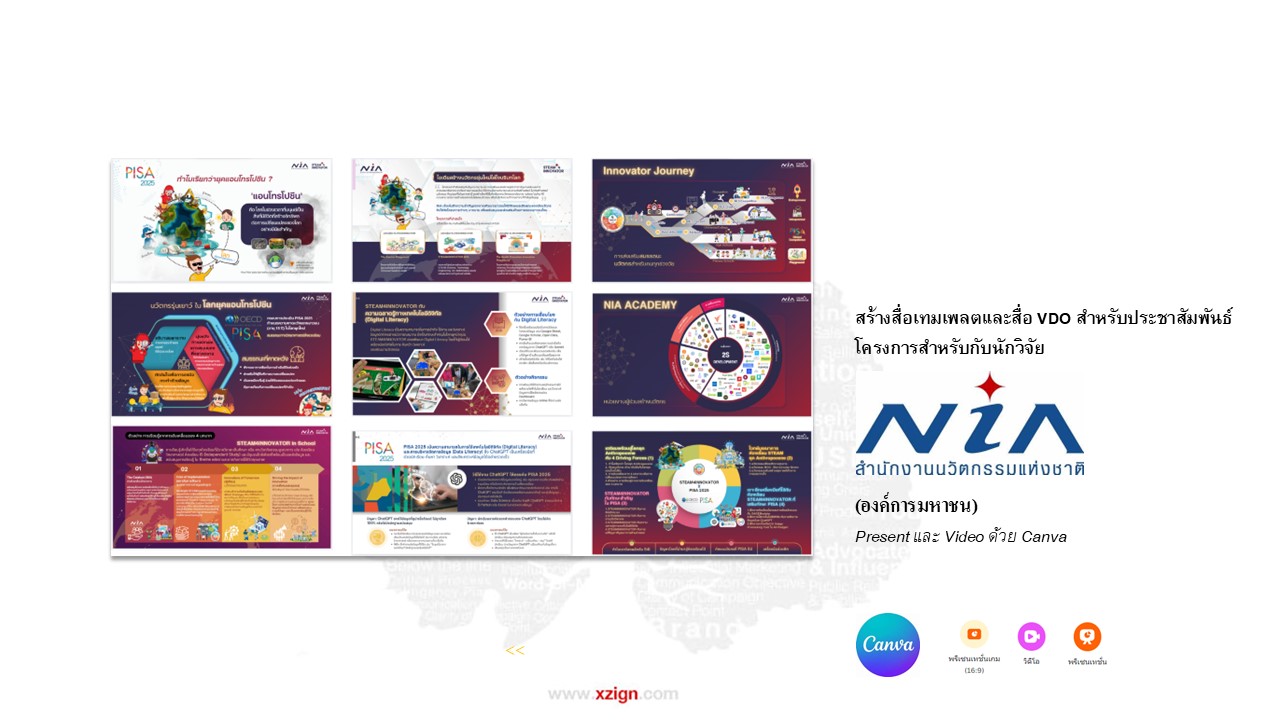 บริการออกแบบ Infographic / Template / Clipart และพัฒนาแพลตฟอร์มร่วมกับ AI & Canva API